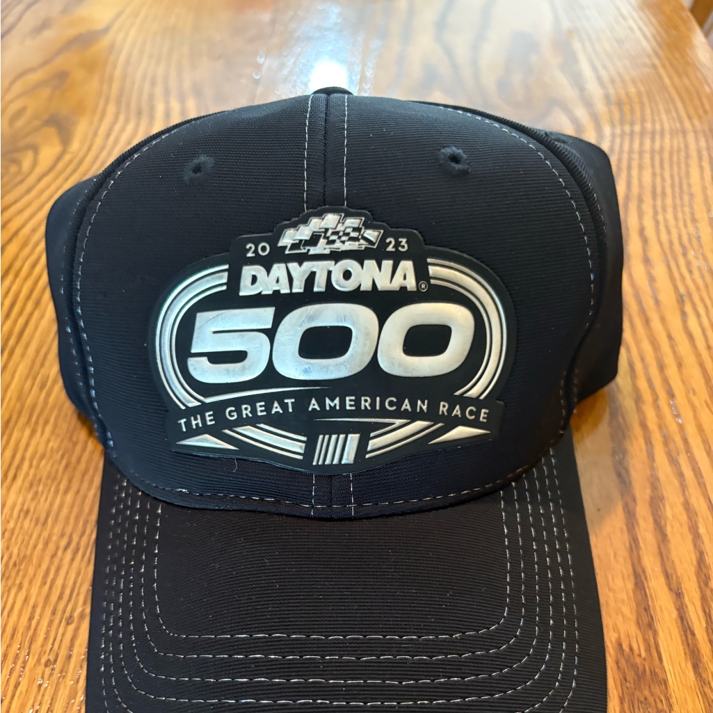 Nascar 2023 Daytona 500 Black And Silver Baseball HatCap Nascar 2023 Daytona 500 Black And Silver Baseball HatCap